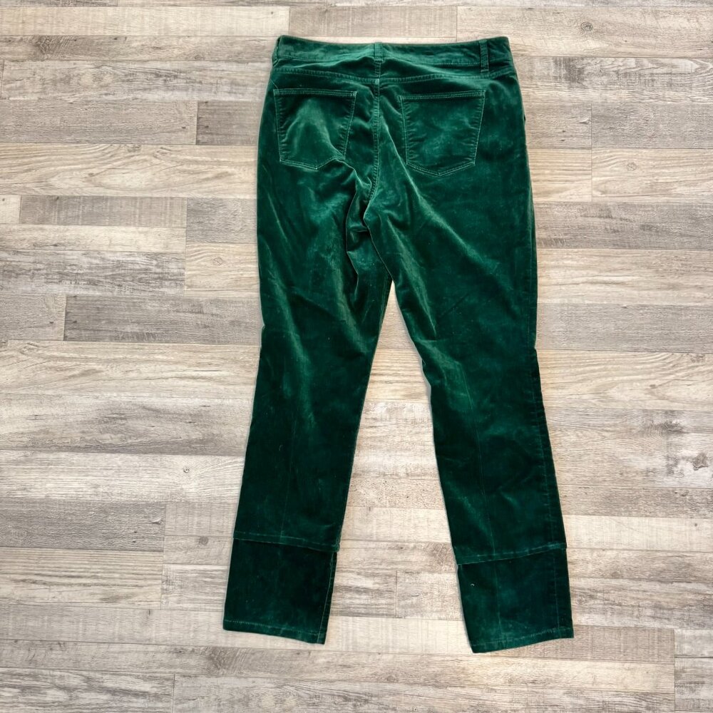 Talbots Green Velvet Curvy Slim Leg Pants Size 10 M20 - Picture 6 of 6